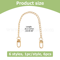 6 chaîne d'extension de sac en aluminium&nbsp;HJEW-HS00064