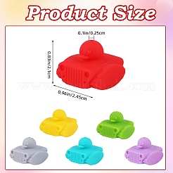 6 Stück 6 Farben Tank Ente Lebensmittelqualität Silikon Fokalperlen&nbsp;SIL-SZ0002-81