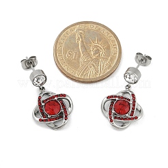 Boucles d'oreilles à tige en forme de fleur en acier inoxydable 304&nbsp;EJEW-A119-05P