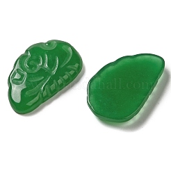 Cabochons sculptés en jade malaisien naturel teinté&nbsp;G-Q192-02A