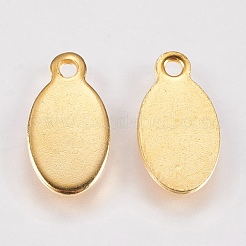 Pendentifs vierges estampés en acier inoxydable 201&nbsp;STAS-G173-06G-6x12mm