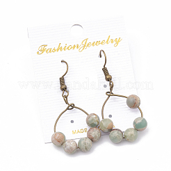 Natürliche Aqua Terra Jaspis Ohrringe&nbsp;EJEW-S202-011B