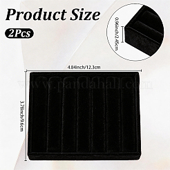 Plateaux de présentation de bijoux en velours à 6 emplacement&nbsp;ODIS-SP0002-24B-02