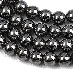 Cuentas de hematites no magnéticas sintéticas hebras&nbsp;GG-CBAB93D-B01-6mm