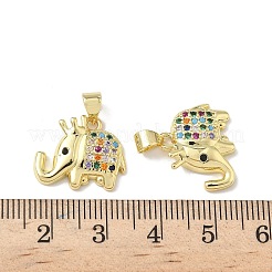 Ottone micro spianare pendenti zirconi&nbsp;KK-H079-01G