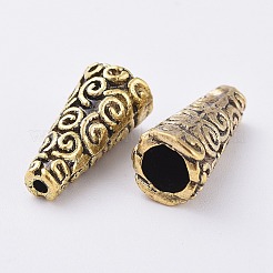 Stile tibetano cap branello della lega&nbsp;TIBE-L003-005AG-NF