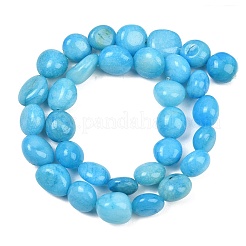 Teñidos naturales blancas abalorios de jade hebras&nbsp;GG-CBACF26-B01-02