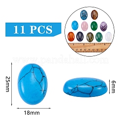 Cabochon di pietre preziose naturali e sintetiche da 11 pz 11&nbsp;G-SZ0001-71