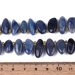 Natürlichen blauen Aventurin Perlen Stränge&nbsp;G-Z091-A43