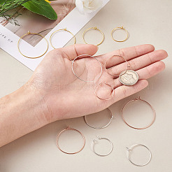 Messing Weinglas Charm Ringe&nbsp;KK-CD0001-05