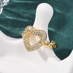 Polsini aperti in ottone con micro pavé di zirconi&nbsp;RJEW-F204-07A-G01