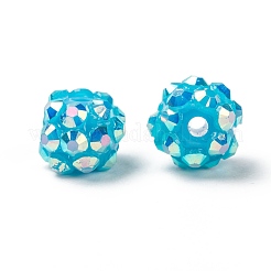 Harz Strass Perlen&nbsp;RESI-M019-10mm-M