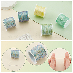 5 Rolle 5 Farben 6-fädiges Polyester-Metallic-Garn&nbsp;OCOR-PH0002-10