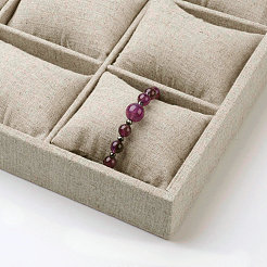 Holz mit Hanf Schmuck Armband Displays bedeckt&nbsp;BDIS-G003-02