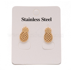 Clous d'oreilles texturés en acier inoxydable 304&nbsp;EJEW-L122-02