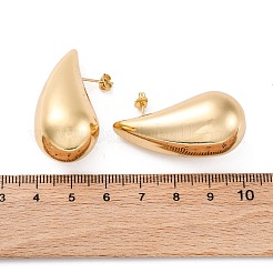 Orecchini a bottone a goccia in acciaio inossidabile 304 per donna&nbsp;EJEW-A125-06G