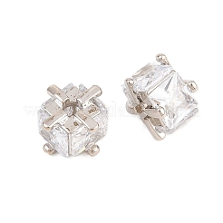 Perles de zircone cubique claires en laiton&nbsp;KK-B186-21B-P