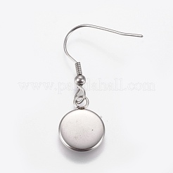 Pendants d'oreilles en acier inoxydable&nbsp;EJEW-WH0001-A04