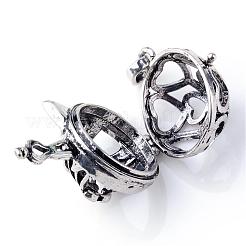 Pendentifs de chaton creux en cage en laiton&nbsp;KK-S751-003AS