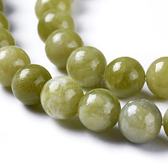 Natürliche chinesische Jade/südliche Jade Perlen Stränge&nbsp;G-G735-38-6mm