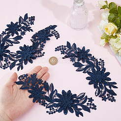 2 paire de patchs pour vêtements en polyester&nbsp;DIY-GF0013-19F