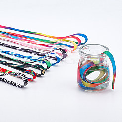 20 pièces 10 couleurs de lacet plat personnalisé en polyester&nbsp;AJEW-GF0003-57