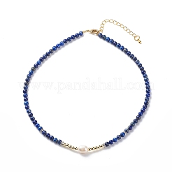 Collana di pietre preziose naturali e perle per le donne&nbsp;NJEW-JN03998