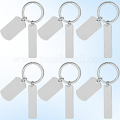 20 portachiavi con ciondolo vuoto in acciaio inossidabile 201&nbsp;KEYC-SC0001-62A