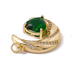 Pendentifs avec zircon cubiques à micro-pavés en laiton&nbsp;KK-G439-40G