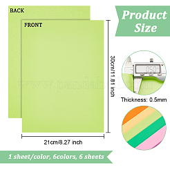 6 Blatt 6 Farben PVC transparente Folie Beleuchtung Gelfilter&nbsp;DIY-OC0010-19