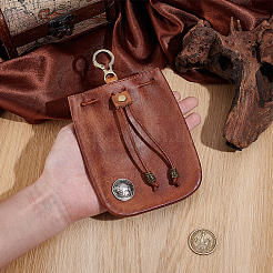 Monederos vintage de piel de vaca&nbsp;AJEW-CY0002-63