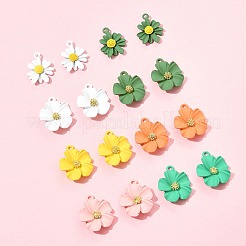 16pcs 8 Farben sprühlackierte Legierungsanhänger&nbsp;FIND-FS0004-38