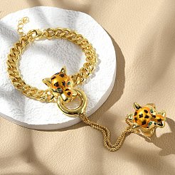 Messing-Armbänder mit Mikropflaster und Zirkonia&nbsp;BJEW-C085-01G