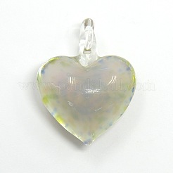 Herz handgedrehten lampwork Glasanhänger&nbsp;LAMP-L028-07