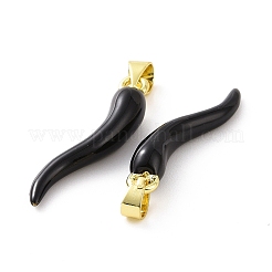 Ciondoli smaltati in ottone placcato a cremagliera&nbsp;KK-C008-19G-01