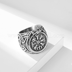 Breiter Fingerring aus Edelstahl&nbsp;FIND-PW0020-14E