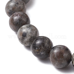 Braccialetti elastici con perline rotonde di quarzo e roccia sienite fluorescente naturale&nbsp;BJEW-JB11257-02