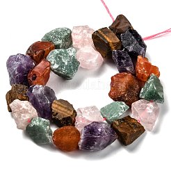 Fili di perline di pietre preziose miste naturali grezze grezze&nbsp;G-J388-06