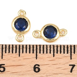 Breloques de connecteur en laiton pavé de zircone cubique&nbsp;KK-TAC0015-01G-10