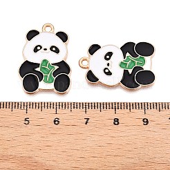 Emaille-Anhänger aus Legierung mit Pandamotiv&nbsp;ENAM-T020-34E