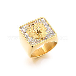 Fingerringe aus 304 Edelstahl mit Zirkonia für Herren&nbsp;FS-WG9BEFD-15