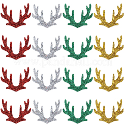 80 stücke 4 farben weihnachten thema imitation leder ornament zubehör für jungen mädchen&nbsp;DIY-GF0012-50