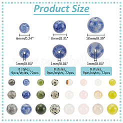 Set di perle di pietre preziose miste naturali da 632 pz 24 stili&nbsp;G-NB0005-13