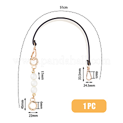Taschenriemen aus Kunstleder und Verlängerung aus Kunstperlenperlen aus Kunststoff&nbsp;FIND-WH0126-373B