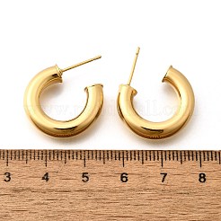 Stämmige C-förmige Ohrstecker aus Messing&nbsp;X-EJEW-G297-03C-G