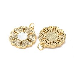 Pendenti in zirconi cubici trasparenti in micro pavè di ottone&nbsp;KK-B083-17G-04
