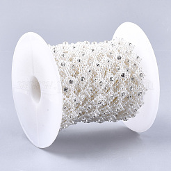 Chapelets guirlande de garniture perles en ABS plastique imitation perle&nbsp;AJEW-S073-04