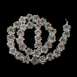 Chapelets de perles vernissées de millefiori manuelles&nbsp;LAMP-G164-03N