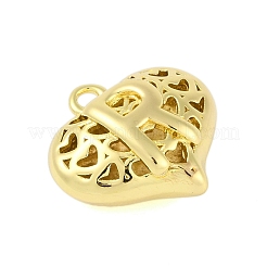 Hohle Messinganhänger zum Valentinstag&nbsp;KK-M289-03R-G