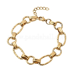 Bracelets à maillons en acier inoxydable 304 martelé pour femmes&nbsp;BJEW-L720-01G